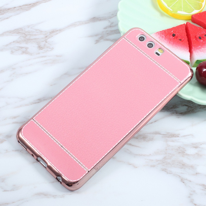 Case Huawei P10 Plus #เคสฝาหลัง TPU ด้านหลังเคลือบหนัง PU สีสันสวยงามน่ารัก