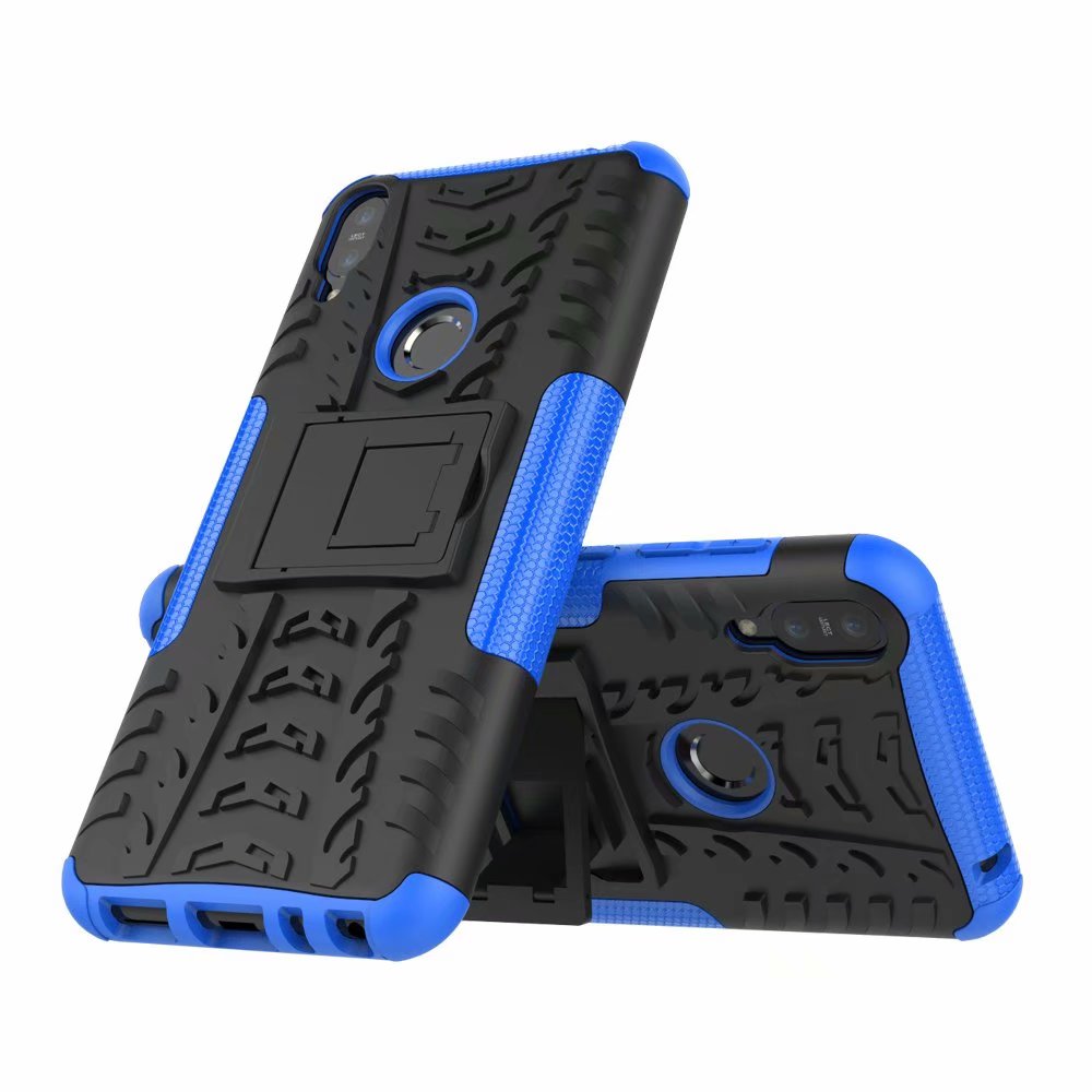 เคส Asus Zenfone Max Pro (M1) #เคสฝาหลังกันลื่น Cool Tyre Pattern Kickstand (PC + TPU)