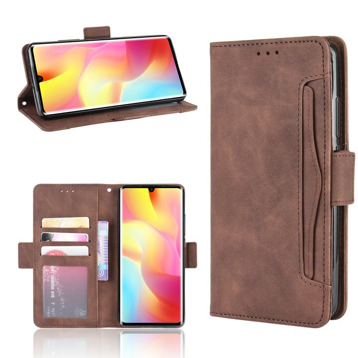 Case Xiaomi Mi Note 10 Lite #เคสฝาพับหนัง PU มีที่เสียบการ์ดหลายช่อง Multiple Card Slots PU Leather Cover