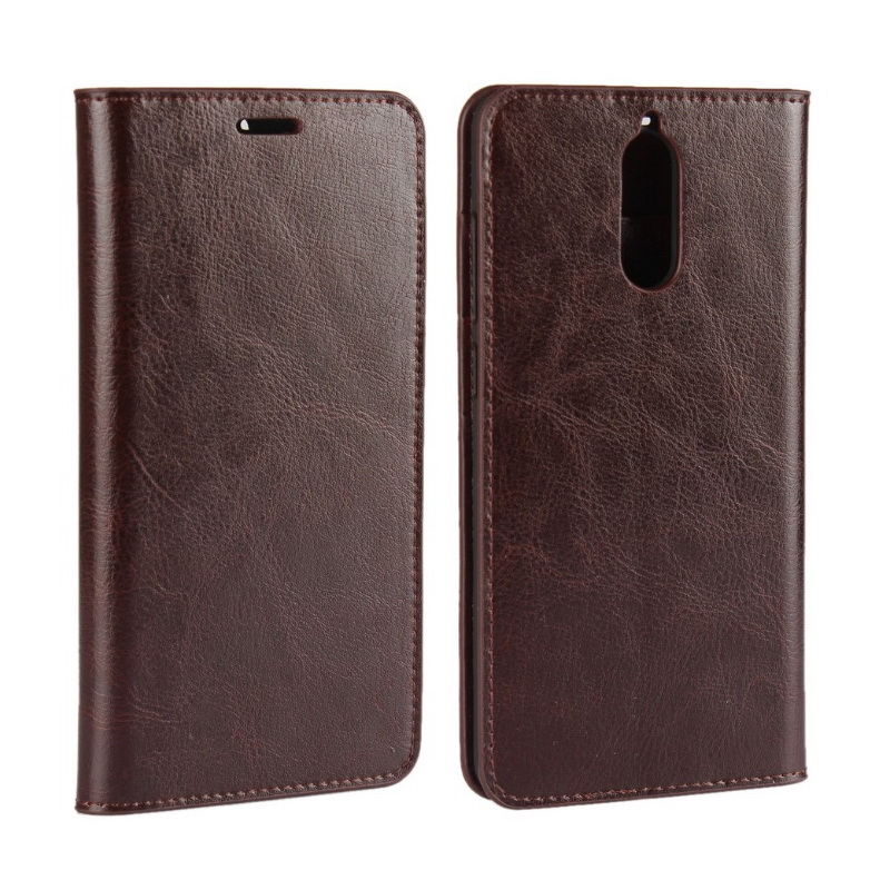 Case Huawei Mate 9 Pro #เคสฝาพับหนังแท้แบบกระเป๋าสตางค์คุณภาพดี Crazy Horse Genuine Leather Cover