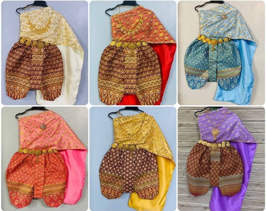 ชุดไทยเด็กหญิง set สไบกับโจง