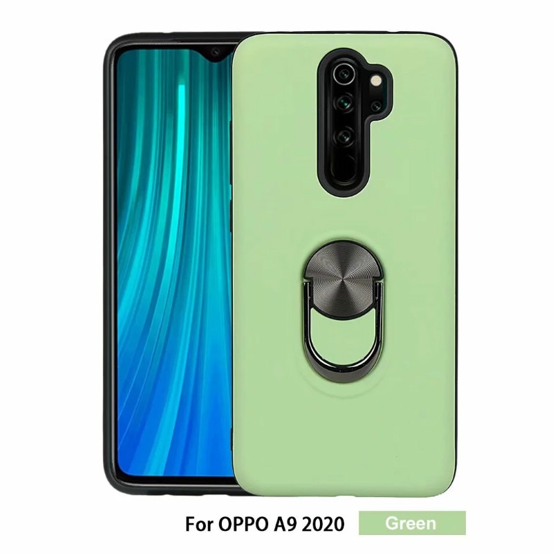 Case OPPO A9 (2020) #เคสแบบฝาหลัง PC + TPU Combo ที่ถอดแยกออกได้พร้อมแหวนสวมนิ้วเป็นขาตั้งได้