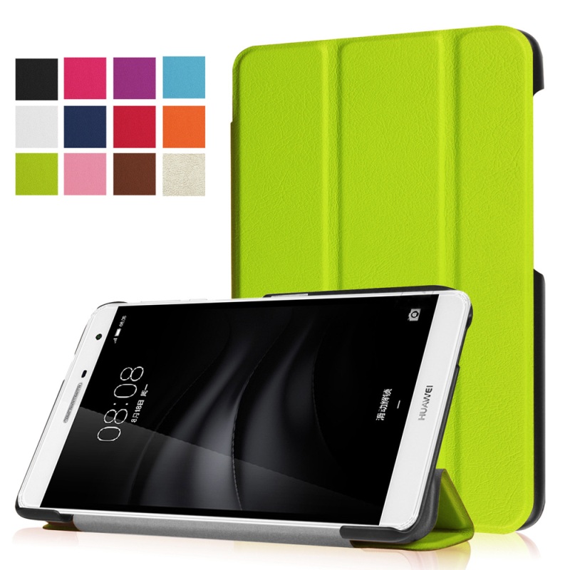 Case Huawei MediaPad M2 7.0นิ้ว #เคสแท็บเล็ต 3 พับหนัง PU สีสันสวยงาม
