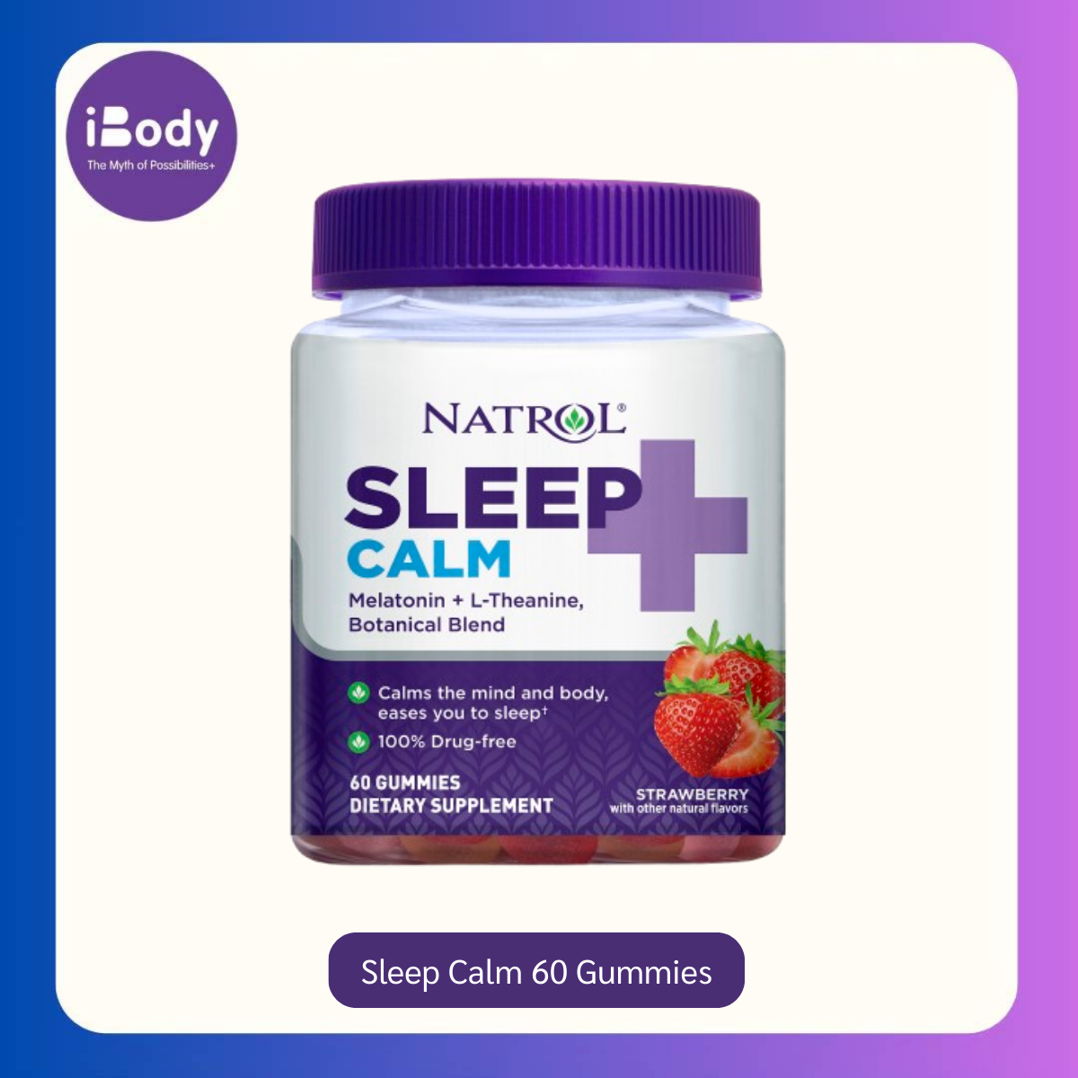 60% Sale!!!EXP.06/2025 Natrol® Kids Sleep + Calm Ages Melatonin & L-Theanine 60 Strawberry Gummies