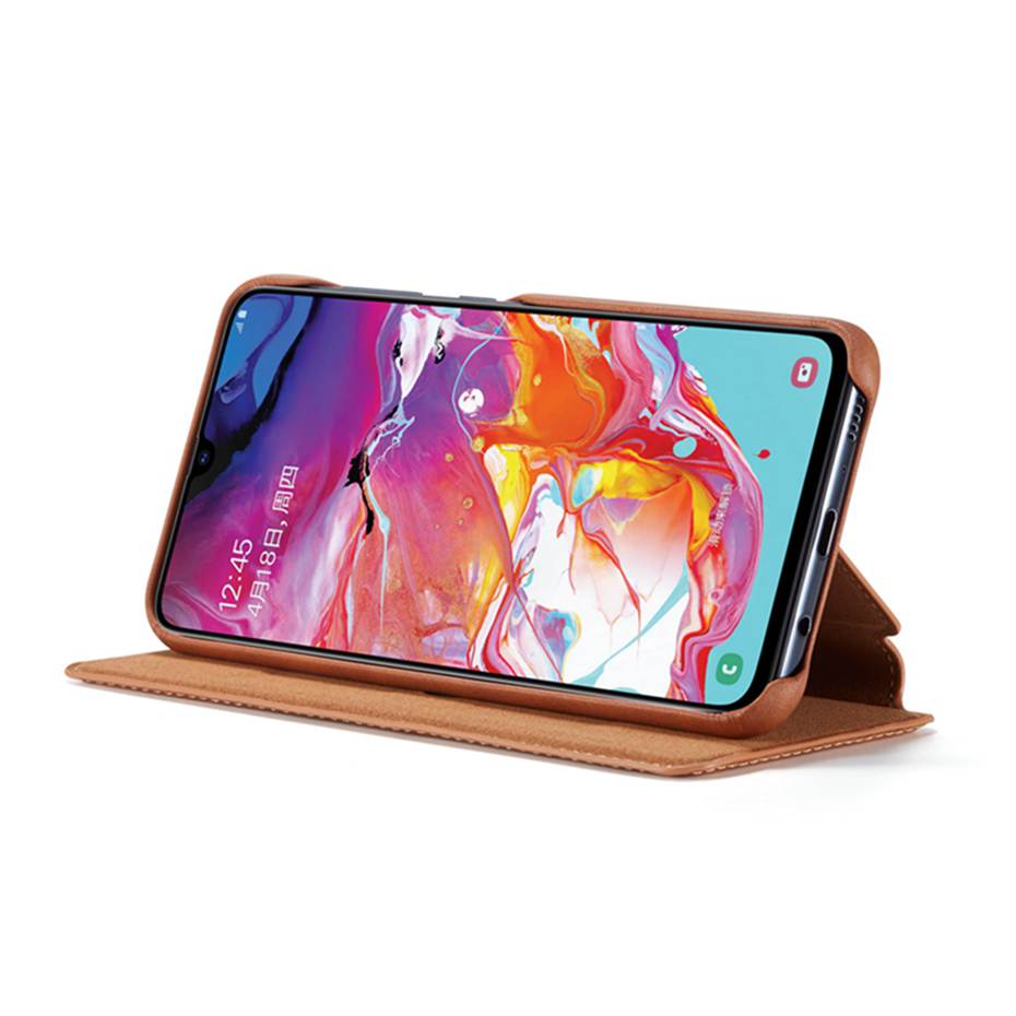 Case Samsung Galaxy A50 / A50s / A30s #เคสฝาพับหนัง PU มีช่องใส่บัตร LC.IMEEKE Retro Style Leather Card Holder