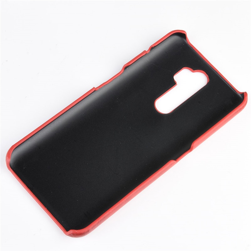 เคส OPPO A9 (2020)/A5 (2020) #เคสฝาหลังพลาสติกแข็งเคลือบหนัง PU ลายผิวลิ้นจี่ Litchi Skin Leather Coated