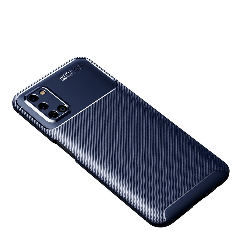 Case OPPO A92 #เคสฝาหลังนิ่ม Carbon Fiber Anti-drop TPU Protection