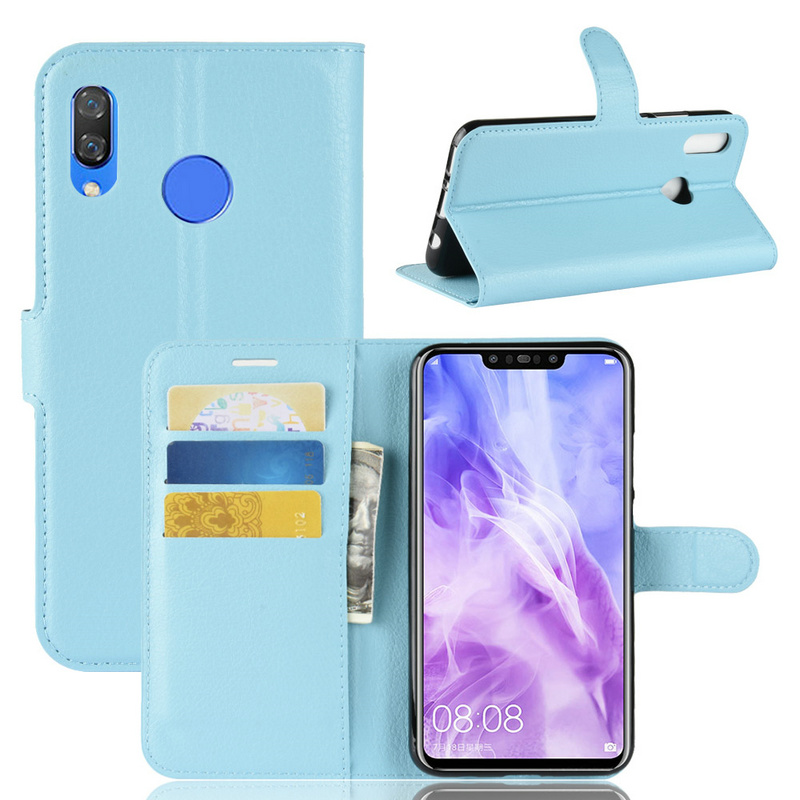 เคส Huawei nova 3 #เคสฝาพับสไตล์กระเป๋าสตางค์หนัง PU ผิวลิ้นจี่