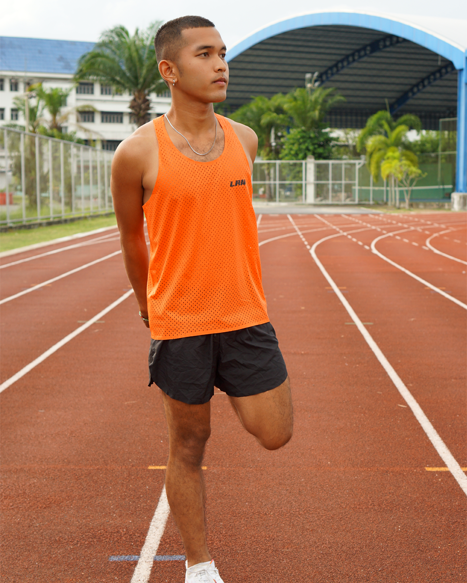 เสื้อกล้ามวิ่ง เสื้อกล้ามออกกำลังกายน้ำหนัก 61 กรัมรูระบายอากาศทั้งตัว เบา แห้งเร็ว (S27)