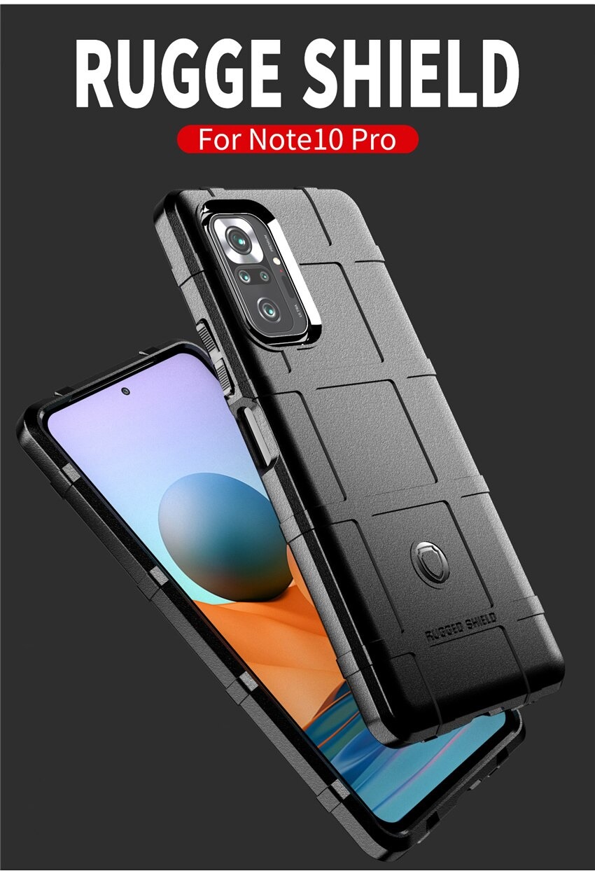เคส Redmi Note 10 Pro #เคสฝาหลัง Rugged Shield Series Soft Silicone Shock Absorption Matte กันกระแทก