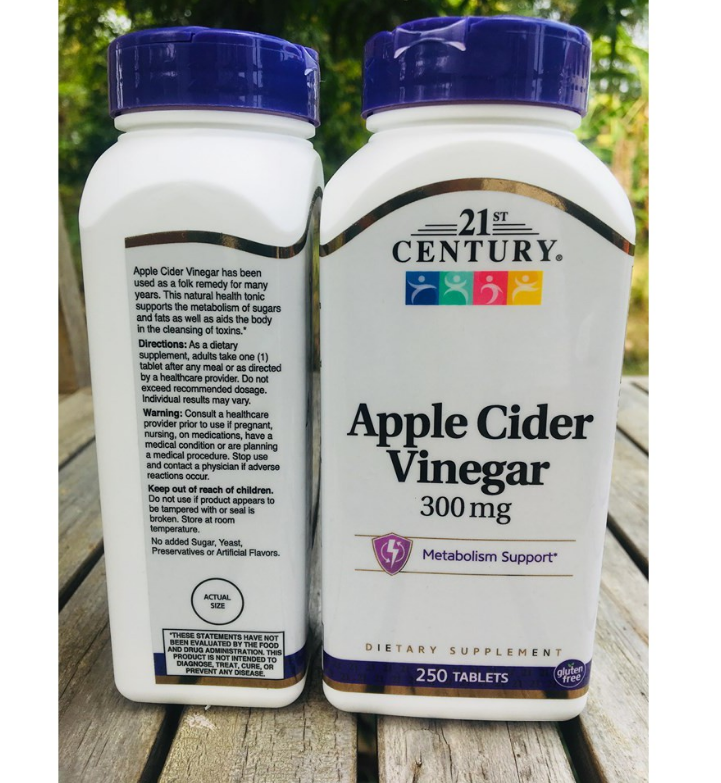 (21st Century) Apple Cider Vinegar 300 mg 250 Tablets น้ำส้มสายชูหมักจากผลแอปเปิ้ล แอปเปิ้ลไซเดอร์วีนิการ์ ช่วยระบบย่อยอาหาร เร่งเผาผลาญ ลดความอยากอาหาร