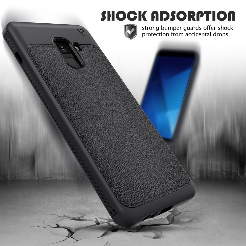 Case Samsung Galaxy A8+2018 IVSO Gentry Series #เคสฝาหลัง TPU ลายผิวเคลือบหนัง PU คุณภาพดีราคาถูก พร้อมส่ง