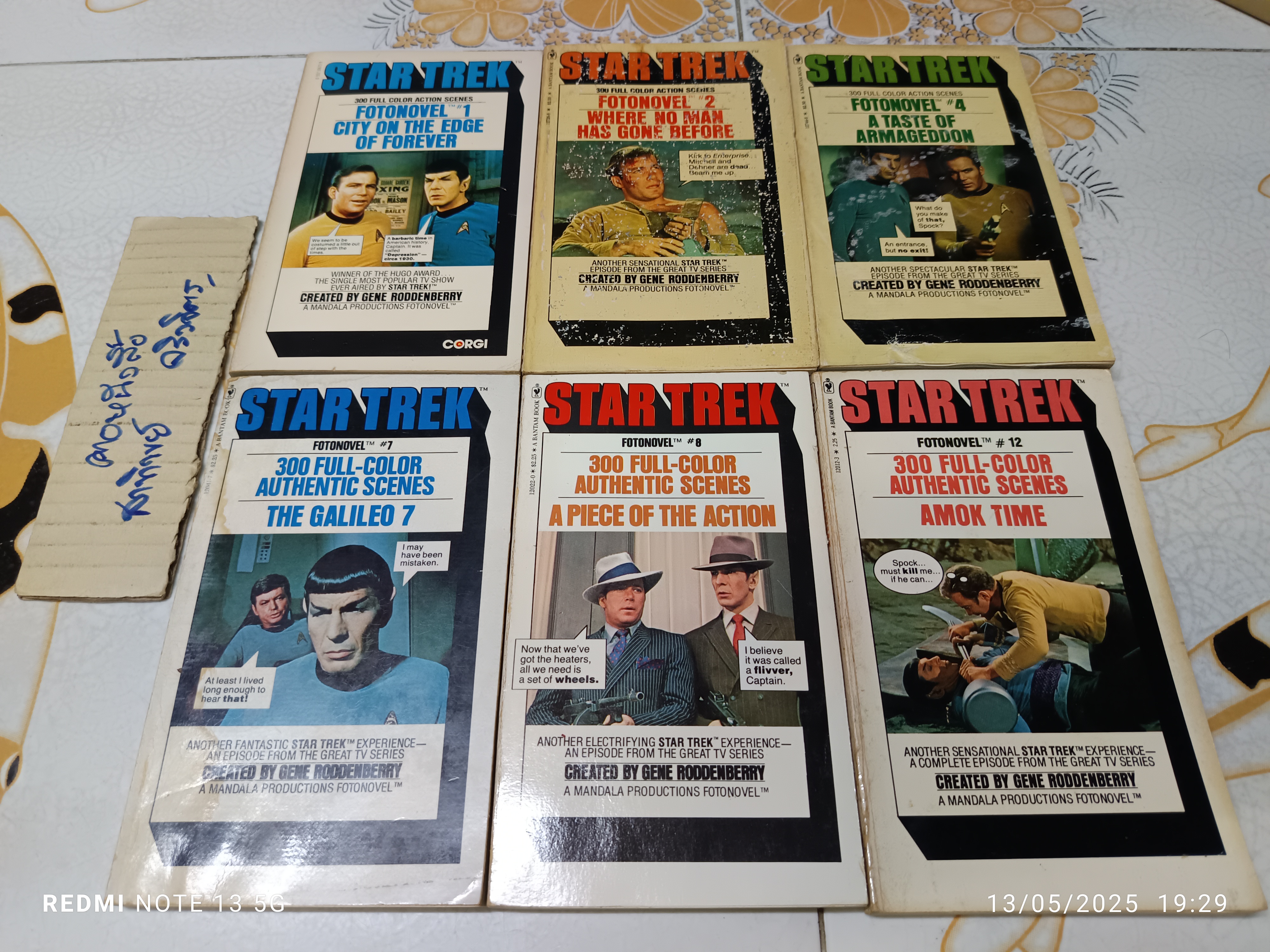 ขายรวม 6 เล่ม (12 เล่มชุด / ขาด 6 เล่ม) The Star Trek Fotonovel book series (12 books) 300 captioned full color action