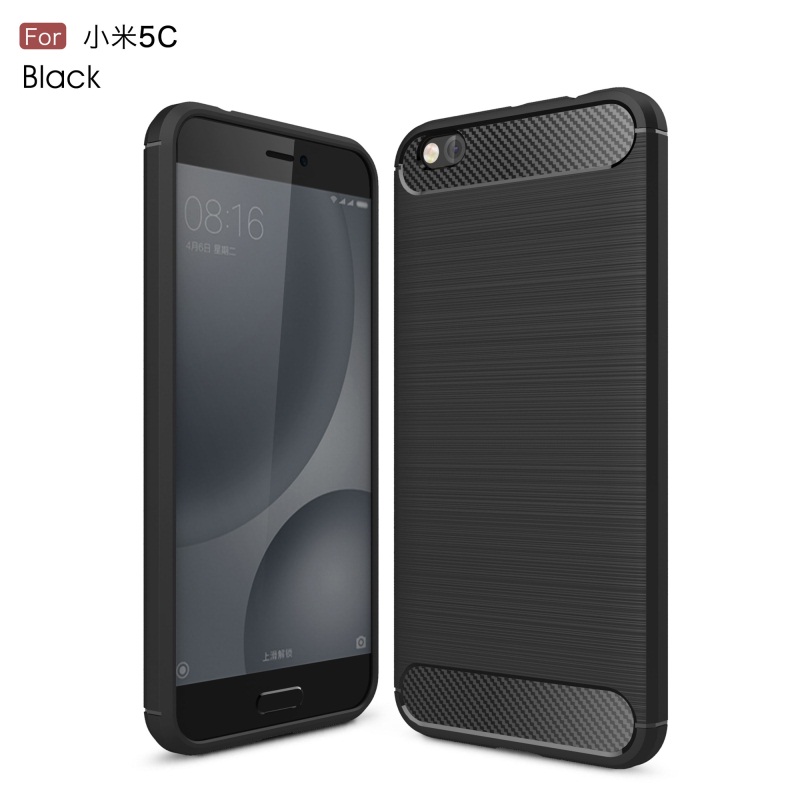 Case Xiaomi Mi 5c เคสฝาหลัง TPU แบบคาร์บอนไฟเบอร์ เคสสวยงามทันสมัย