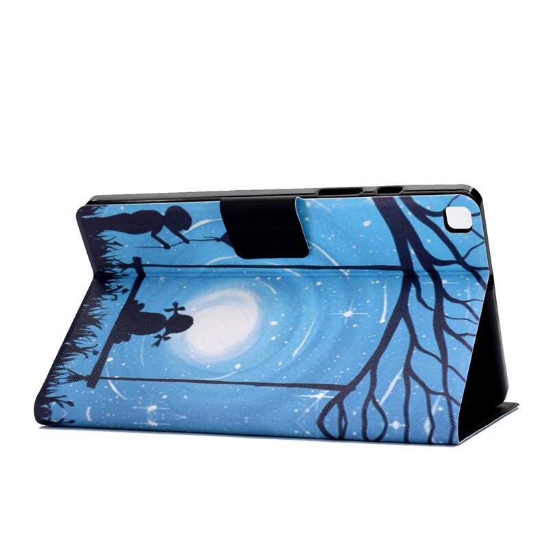 เคส Samsung Galaxy Tab S6 Lite 10.4 SM-P610 P615 P617 #เคสฝาพับพิมพ์ลายหนัง PU พร้อมที่เก็บการ์ด Pattern Printing PU Leather Tablet Stand Case with Card Storage