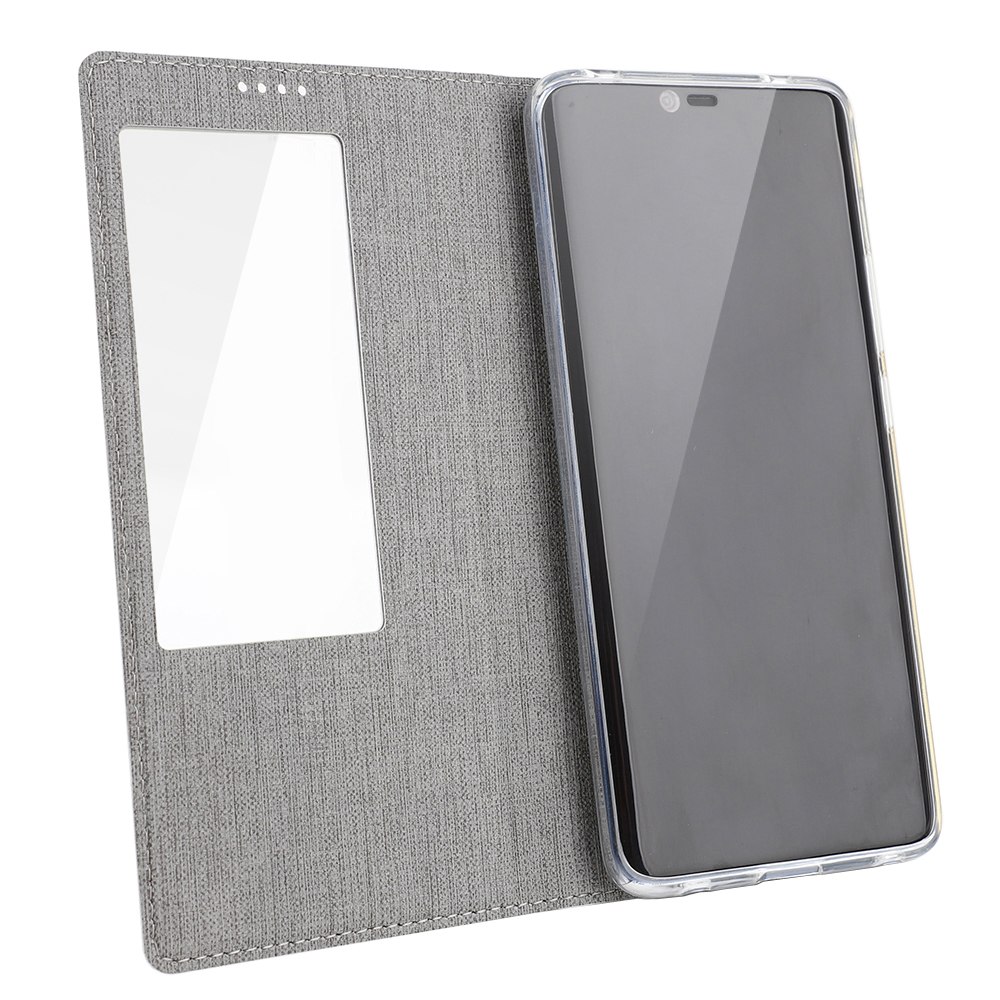 Case Huawei Mate 20 X #เคสฝาพับหนัง PU VILI DMX มีช่องวิว Window View Cross Texture Leather เคสคุณภาพดีราคาถูก