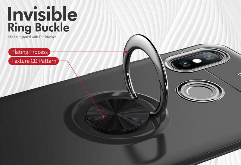 Case Xiaomi Mi Max 3 #เคสฝาหลัง TPU Finger Ring Kickstand (Built-in Magnetic Metal Sheet)