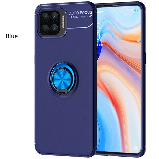 เคส OPPO A93 #เคสฝาหลัง TPU Finger Ring Kickstand (แผ่นโลหะแบบ Built-in)