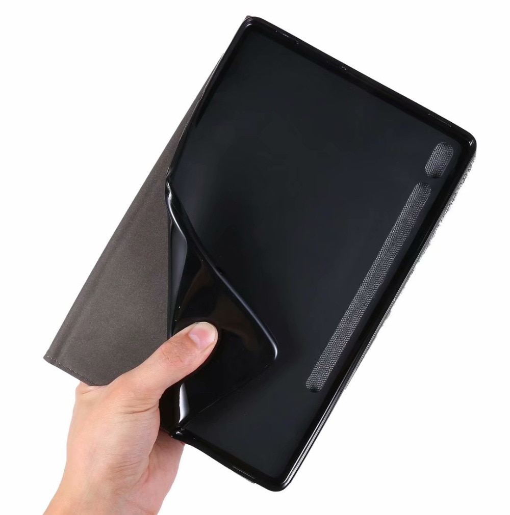 Case Samsung Galaxy Tab S7 11นิ้ว T870 T875 #เคสฝาพับหนัง PU ผิวผ้าพับตั้งได้ Cloth Leather Wallet