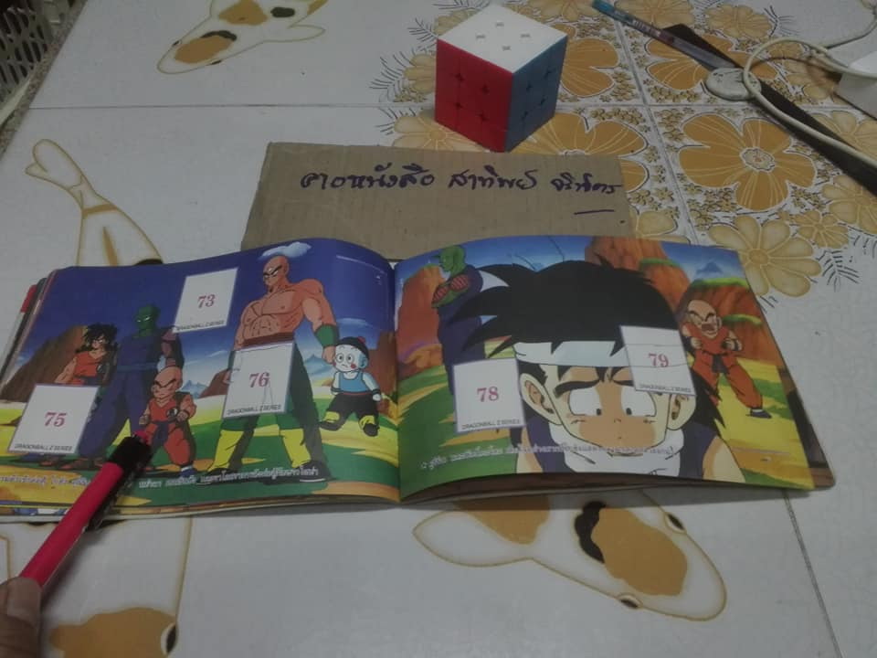 ดราก้อนบอล Z Animate Colour Book 1 - สมุดติดสติกเกอร์ภาพให้สมบูรณ์ของหมากฝรั่งและขนมแคนดี้ ท้อปป๊อบ **สินค้าหมด**