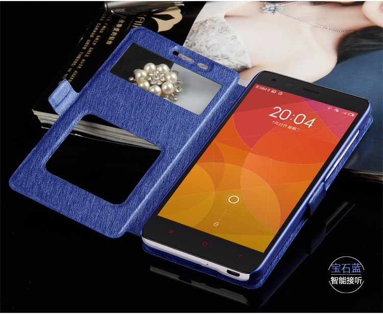 เคส Xiaomi Redmi 5A #เคสฝาพับ 2 ช่องวิวผิว Silk Texture สีสันสวยงามทันสมัย