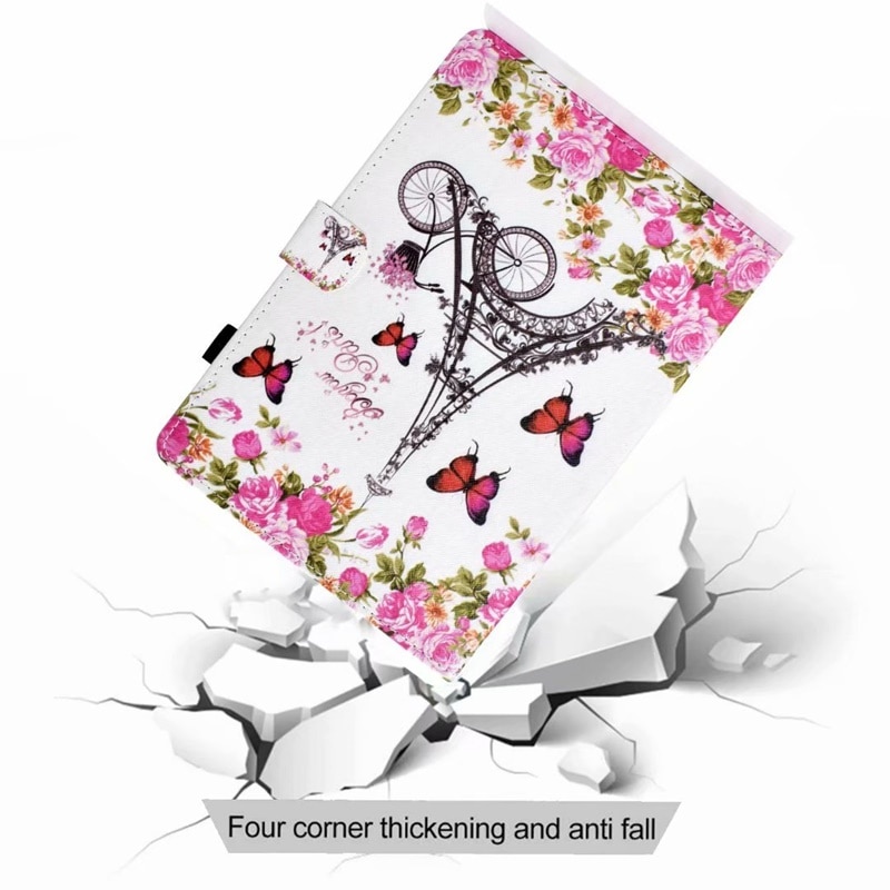 เคส Huawei MediaPad M6 10.8 นิ้ว #เคสฝาพับพิมพ์ลายหนัง PU พร้อมที่เก็บการ์ด Pattern Printing PU Leather Tablet Stand Case with Card Storage