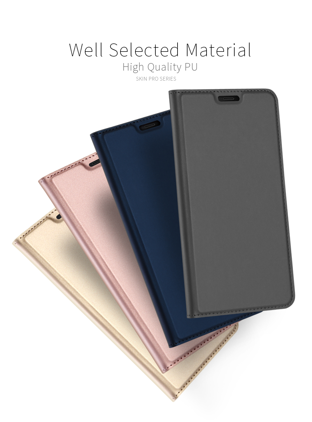 Case Samsung Galaxy J4+ #เคสฝาพับ DUX DUCIS Skin Pro Series คุณภาพดีราคาถูก