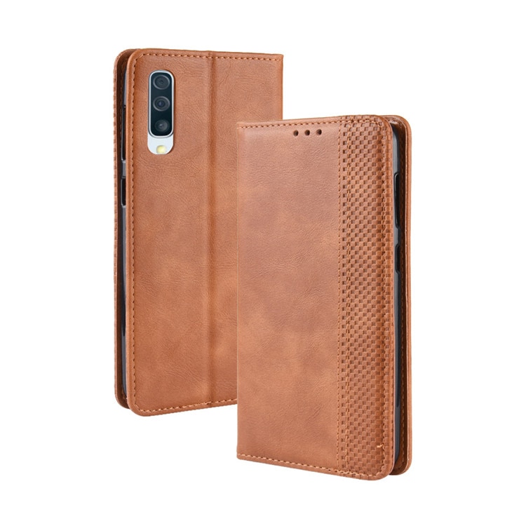 เคส Samsung Galaxy A50 / A50s / A30s #เคสฝาพับปกหนังสไตล์วินเทจดูดซับอัตโนมัติแบบกระเป๋าสตางค์