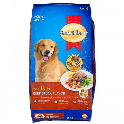 SmartHeart เม็ด สุนัขโต รสสเต็กเนื้อ 18kg