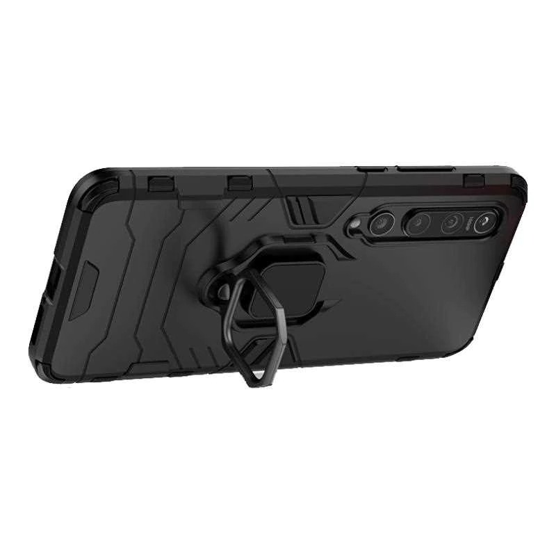 Case Xiaomi Mi Note 10 Pro #เคสฝาหลังพลาสติกแข็ง +TPU Hybrid Case มีแหวนสวมนิ้วโลหะ
