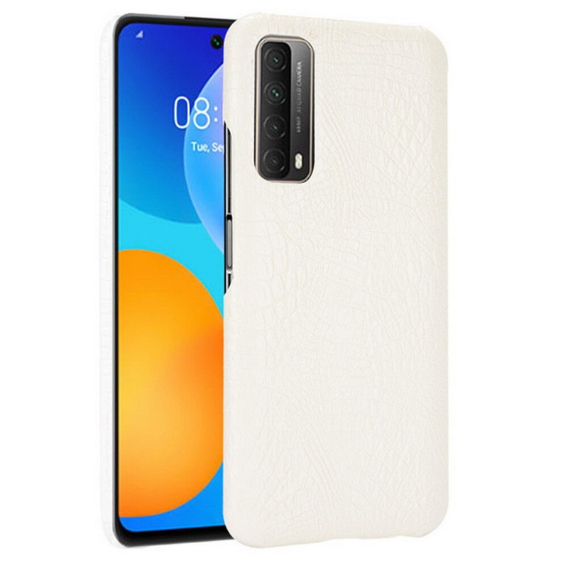 เคส Huawei Y7a #เคสฝาหลังพลาสติกแข็งเคลือบหนัง PU ลายผิวหนังจระเข้