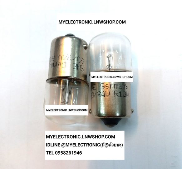 ขาย หลอดไฟ30/24V10W BA15S T17×35MM. ก้น1จุด หลอดไฟ 30/24V10W BA15S T17×35MM. LAMP TUBE หลอด ไฟ เยอรมันนี MADE IN GERMANY ของแท้ ราคา ตัวละ . . . . หน่วย บาท