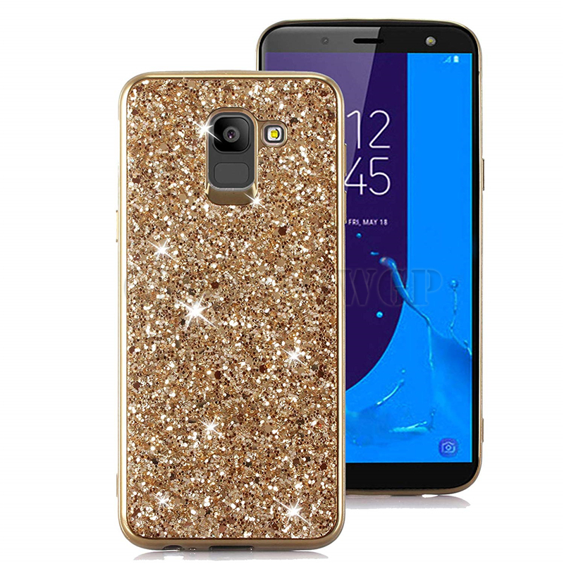 Case Samsung Galaxy A8 Plus (2018) #เคสฝาหลัง Glittering Sequins Electroplating ประกายระยิบระยับสวยงาม