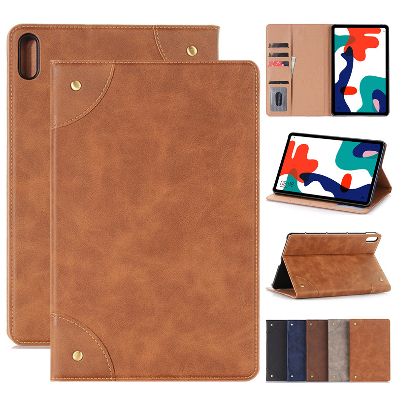 เคส Huawei MatePad 10.4 2020 #เคสฝาพับหนัง PU ผิวหนังม้าสไตล์ Retro แบบกระเป๋าสตางค์สมาร์ท Crazy Horse Texture Retro PU Leather