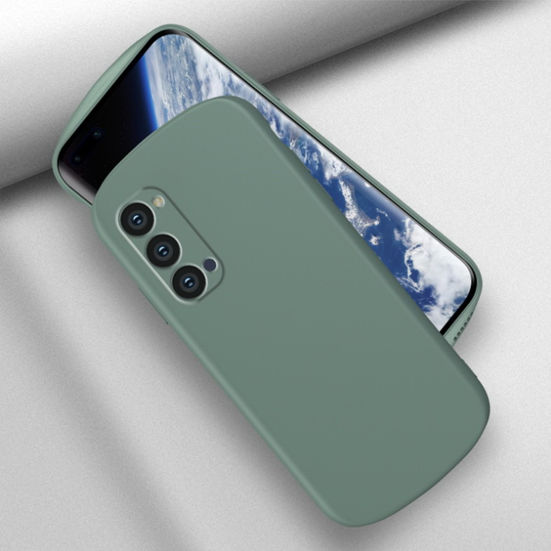 เคส OPPO Reno 5 Pro 5G #เคสฝาหลังซิลิโคนนิ่มรูปไข่ High Quality Oval Liquid Silicone Matte Casing Soft Cover