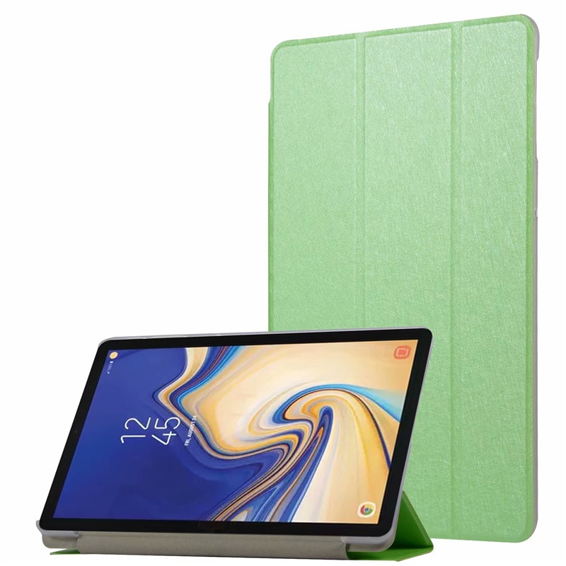 เคส Samsung Galaxy Tab S4 10.5 T830 / T835 #เคสฝาพับพื้นผิวลายผ้าไหมแบบ 3 พับ