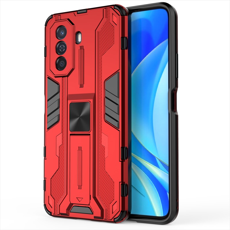 เคส Huawei Nova Y70 #เคสฝาหลังพลาสติก ไฮบริด TPU + Kickstand Case Armor Stlye TPU Soft Rubber