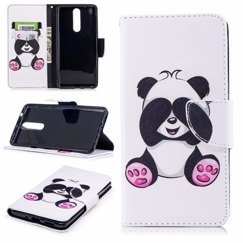 Case Nokia 8 #เคสฝาพับสไตล์กระเป๋าสตางค์พิมพ์ลายสวยๆ Pattern Printing Magnetic Leather