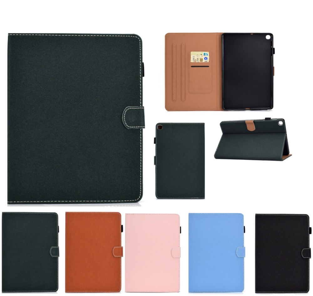 เคส Samsung Galaxy Tab S6 Lite 10.4 SM-P610 P615 P617 #เคสฝาพับหนัง PU มีช่องใส่บัตร Magnetic Flip PU Leather Case Cover Stand