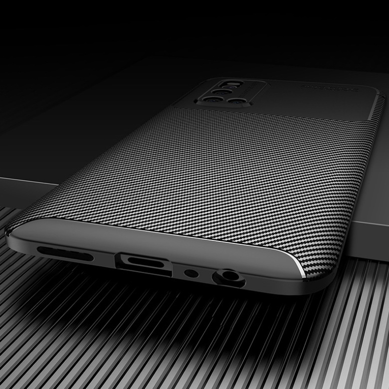เคส Vivo V19 #เคสฝาหลังนิ่ม Carbon Fiber Anti-drop TPU Protection