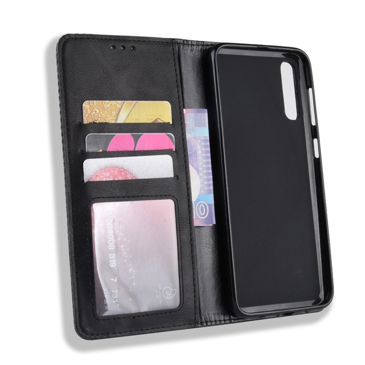 เคส Samsung Galaxy A50 / A50s / A30s #เคสฝาพับปกหนังสไตล์วินเทจดูดซับอัตโนมัติแบบกระเป๋าสตางค์