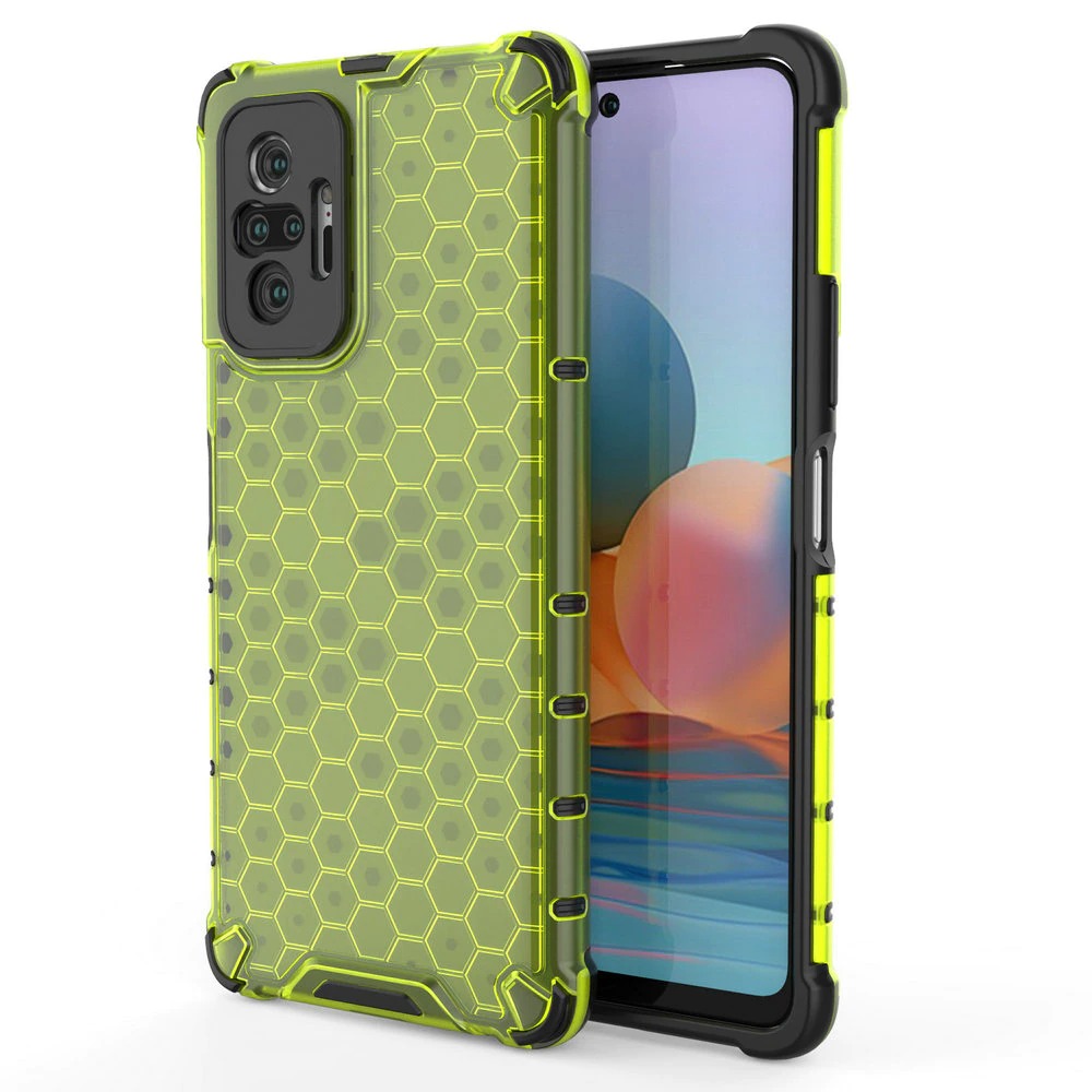 Case Redmi Note 10 4G #เคสฝาหลังกันกระแทก Honeycomb Shock Absorber TPU + PC + Silicone Hybrid