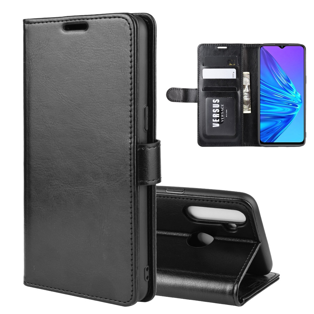 Case Realme 5/5s #เคสฝาพับหนัง PU ผิวหนังม้าสไตล์กระเป๋าสตางค์