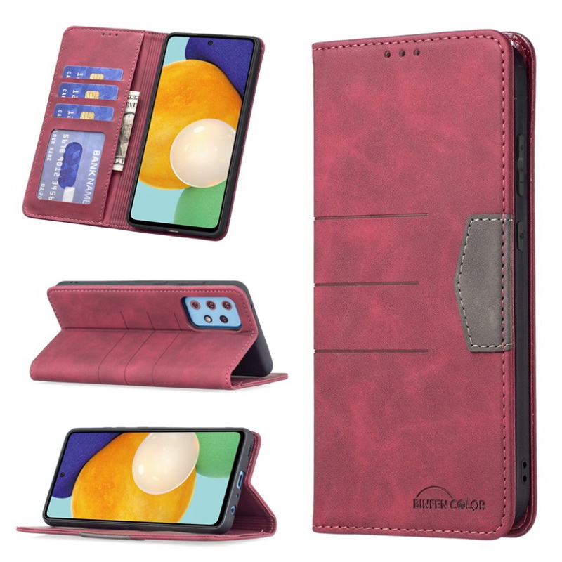 เคส Samsung Galaxy A72 / A72 5G #เคสฝาพับหนัง PU สไตล์กระเป๋าสตางค์พร้อมช่องใส่การ์ด Luxury Flip Stand Card Phone Leather Wallet Cover Casing