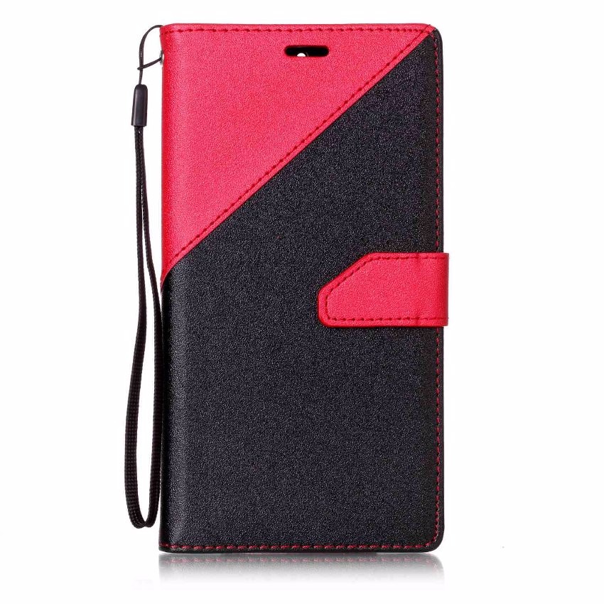 เคสหนัง PU แบบ ฝาพับออกแบบสีตัดกัน Case Huawei GR5 2017