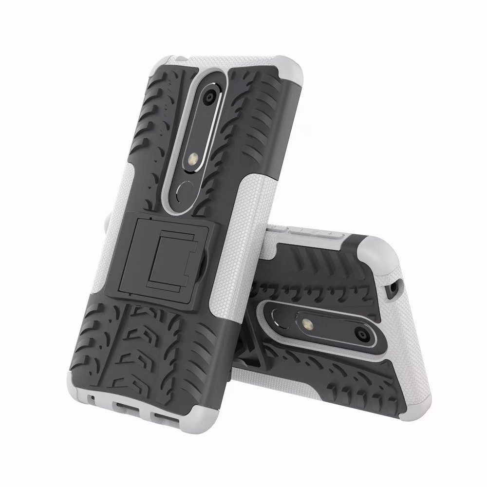 Case Nokia 6 (2018) #เคสแข็งรูปแบบยางรถยนต์ Hybrid PC+TPU สวยงามทันสมัย