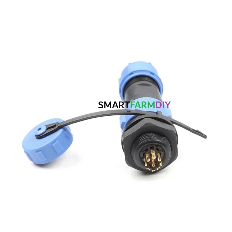 SP17 IP68 ขั้วปลั๊กอะแดปเตอร์สายต่อกันน้ำ 2 3 4 5 7 9 male+female