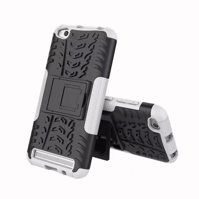 เคส Xiaomi Redmi 5A #เคสฝาหลังกันลื่น Cool Tyre Pattern Kickstand (PC + TPU)