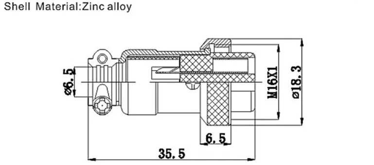 4 pin Male & Female Circular Aviation Plug Wire Panel Mount