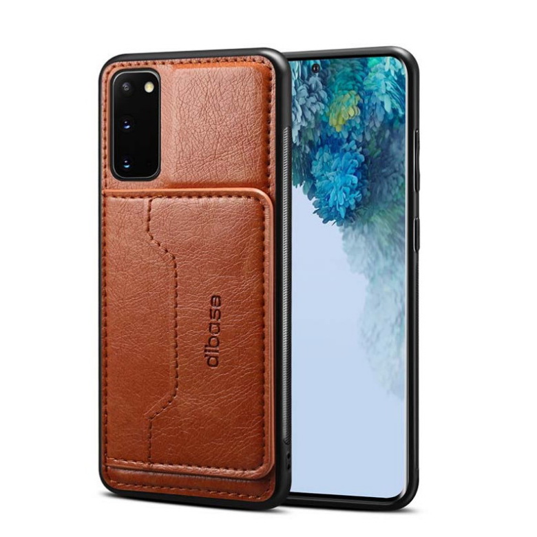 Case Samsung Galaxy S20+ #เคสฝาหลัง TPU เคลือบหนัง PU Crazy Horse Leather Coated PC + TPU Hybrid